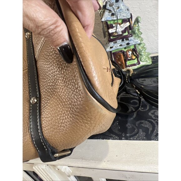 Dooney and Bourke Brown Pebble Grain Floretine Leather Large Satchel Handbag - Picture 9 of 16